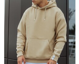 Фото - Базове оверсайз худі Staff beige basic oversize fleece - Men box