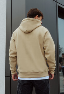 Фото - Базове оверсайз худі Staff beige basic oversize fleece - Men box