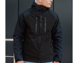 Фото - Двухцветная мужская куртка Staff soft shell st navy & black - Men box