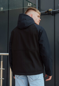 Фото - Двухцветная мужская куртка Staff soft shell st navy & black - Men box