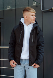 Фото - Двухцветная мужская куртка Staff soft shell st navy & black - Men box
