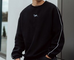 Фото - Свитшот черный Staff black logo oversize fleece - Men box
