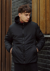 Фото - Двостороння чорно-бордова куртка Staff black & bordo - Men box