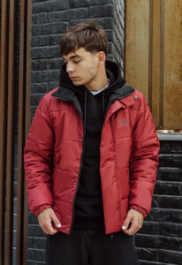 Фото - Двостороння чорно-бордова куртка Staff black & bordo - Men box