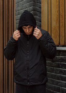 Фото - Двостороння чорно-бордова куртка Staff black & bordo - Men box