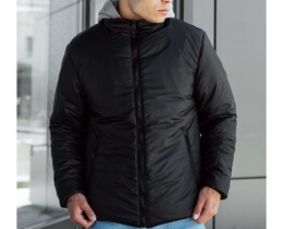 Фото - Двусторонняя черно-бордовая куртка Staff sm black & bordo - Men box