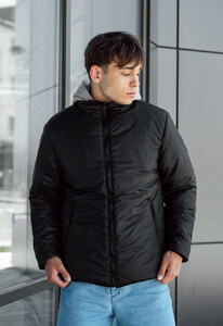 Фото - Двусторонняя черно-бордовая куртка Staff sm black & bordo - Men box