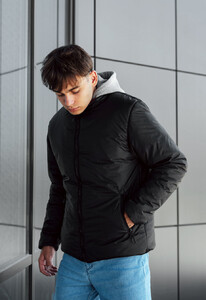 Фото - Двусторонняя черно-бордовая куртка Staff sm black & bordo - Men box