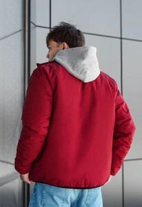 Фото - Двусторонняя черно-бордовая куртка Staff sm black & bordo - Men box