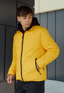 Фото - Желто-черная двусторонняя куртка Staff sm black & yellow - Men box