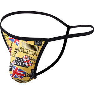Фото - Мужские стринги Pinky Senson желтые с британским флагом - Men box