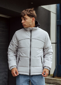 Фото - Светло-серая демисезонная куртка Staff go light gray - Men box