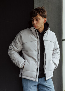 Фото - Светло-серая демисезонная куртка Staff go light gray - Men box