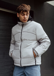 Фото - Светло-серая демисезонная куртка Staff go light gray - Men box