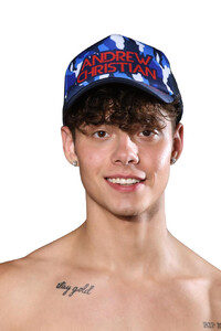 Фото - Бейсболка від Andrew Christian темно-синя Camouflage - Men box