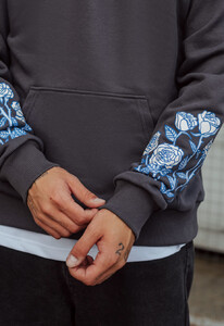Фото - Мужское серое худи Staff roses & logo - Men box