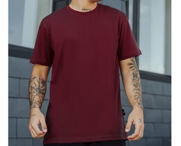 Фото - Однотонная бордовая футболка Staff bordo basic - Men box
