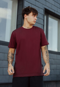 Фото - Однотонная бордовая футболка Staff bordo basic - Men box
