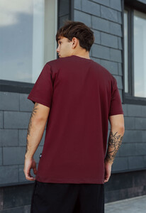 Фото - Однотонная бордовая футболка Staff bordo basic - Men box