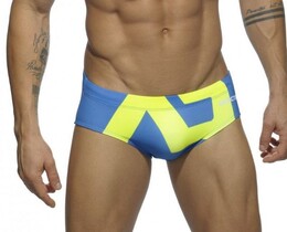 Фото - Плавки для мужчин Sport Line синие с желтым принтом - Men box