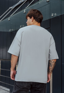 Фото - Серая базовая футболка Staff gray oversize basic - Men box