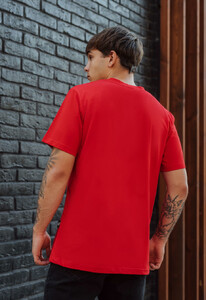 Фото - Однотонная красная футболка Staff red basic - Men box