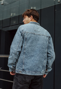 Фото - Джинсова куртка блакитного кольору Staff 02 light blue - Men box