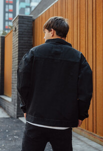 Фото - Черная мужская джинсовая куртка Staff 02 black oversize - Men box