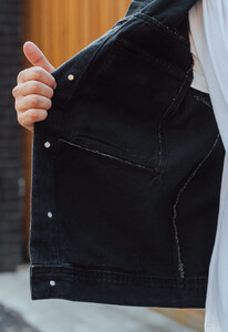 Фото - Черная мужская джинсовая куртка Staff 02 black oversize - Men box