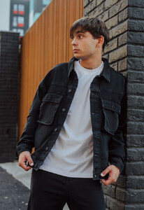 Фото - Черная мужская джинсовая куртка Staff 02 black oversize - Men box