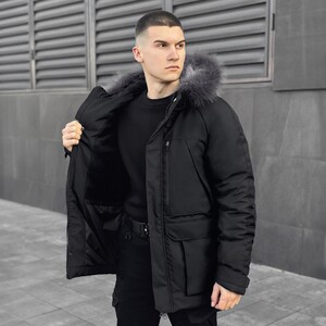 Фото - Чорна чоловіча парка Pobedov Seniora Udacha Gray - Men box