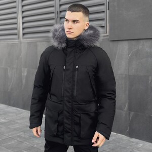 Фото - Чорна чоловіча парка Pobedov Seniora Udacha Gray - Men box
