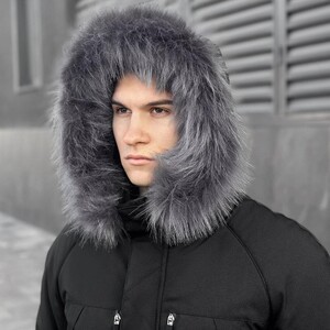 Фото - Чорна чоловіча парка Pobedov Seniora Udacha Gray - Men box