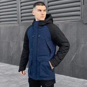 Фото - Парка Pobedov Seniora Udacha Gray. Цвет: темно-синий-черный - Men box