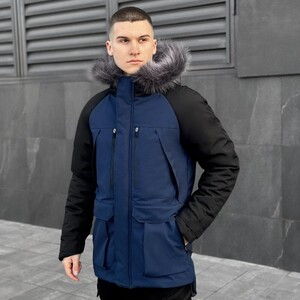 Фото - Парка Pobedov Seniora Udacha Gray. Цвет: темно-синий-черный - Men box