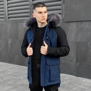 Фото - Парка Pobedov Seniora Udacha Gray. Цвет: темно-синий-черный - Men box