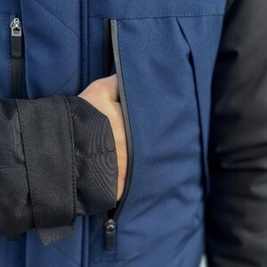 Фото - Парка Pobedov Seniora Udacha Gray. Цвет: темно-синий-черный - Men box