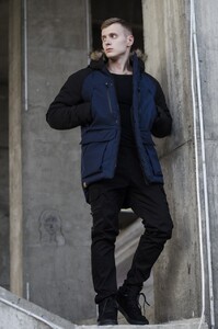 Фото - Парка Pobedov Seniora Udacha Gray. Цвет: темно-синий-черный - Men box