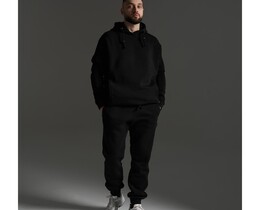 Фото - Базовий костюм чорного кольору Intruder (худі + штани) - Men box