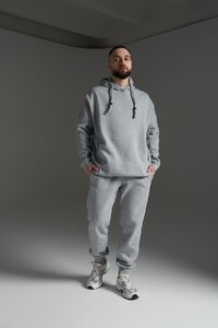Фото - Спортивный оверсайз костюм на флисе Intruder серого цвета - Men box