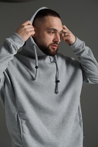 Фото - Спортивный оверсайз костюм на флисе Intruder серого цвета - Men box