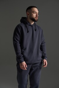 Фото - Утепленный костюм (худи + штаны) Intruder в цвете графит - Men box