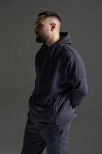 Фото - Утепленный костюм (худи + штаны) Intruder в цвете графит - Men box