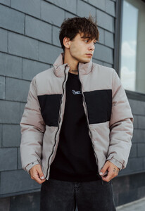 Фото - Двухцветная демисезонная куртка Staff le light gray & black - Men box