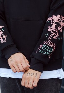 Фото - Худі чорного кольору Staff peace fleece - Men box