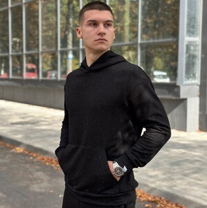 Фото - Чоловіче худі Pobedov (тринитка) з космічним принтом - Men box