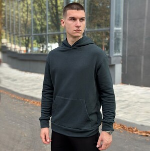Фото - Спортивне худі від бренду Pobedov темно-зеленого кольору - Men box