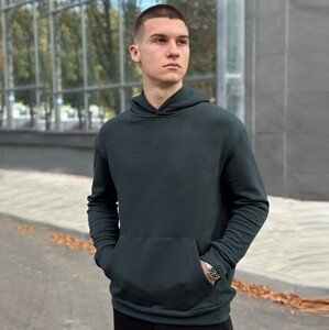 Фото - Спортивне худі від бренду Pobedov темно-зеленого кольору - Men box