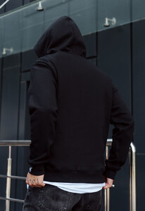 Фото - Тепле чорне худі Staff black basic fleece - Men box