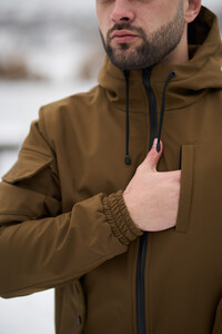 Фото - Зимова куртка Softshell від Intruder у кольорі койот - Men box
